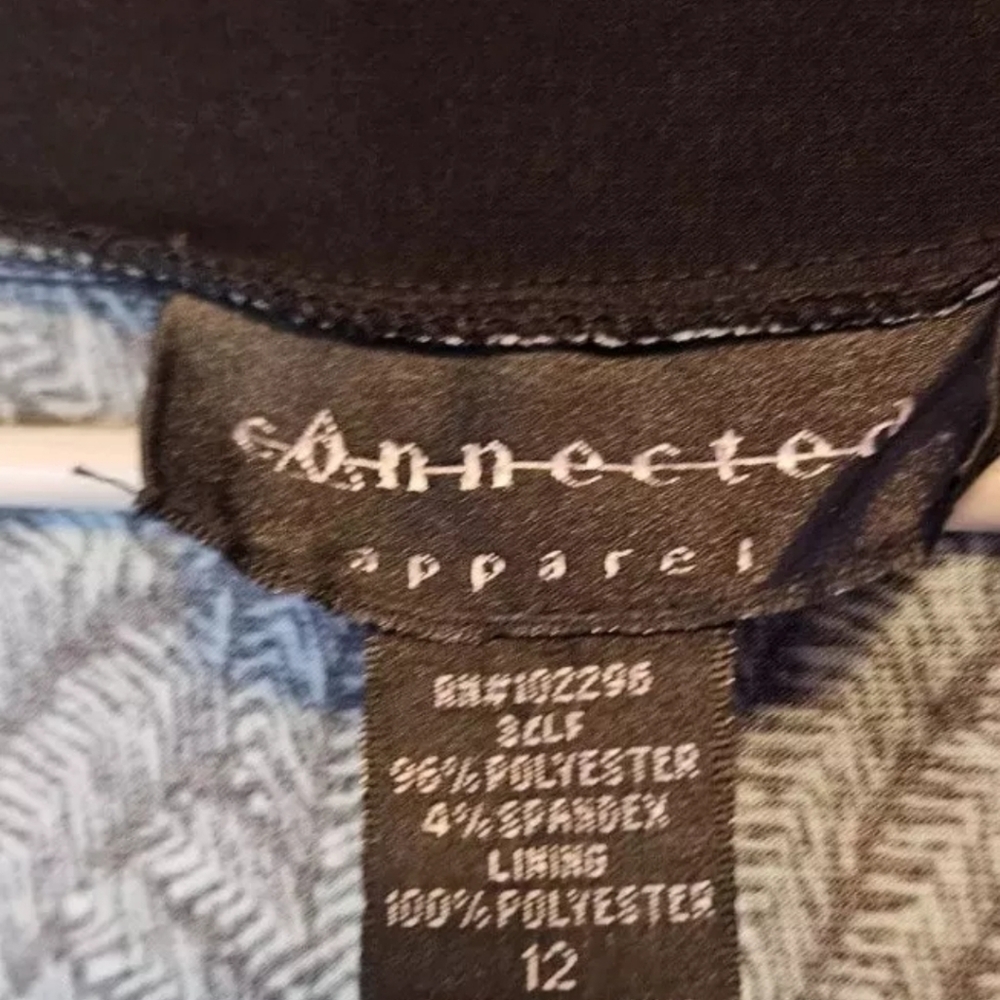 Connected Apparel Womans Long Sleeve V-Neck Dress Size 12 - Picture 2 of 3